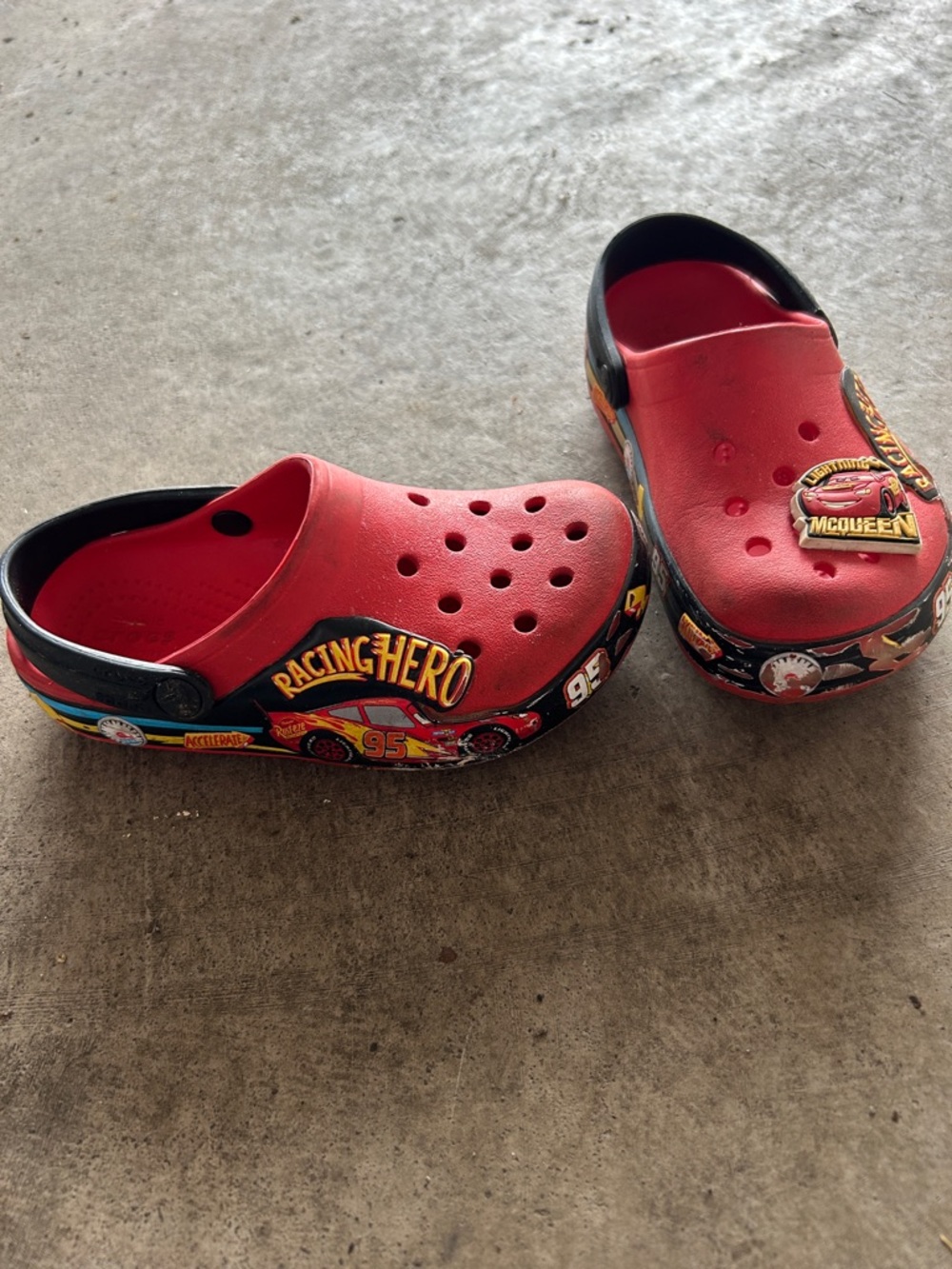 Kids Red Racing Hero Slip-On Crocs